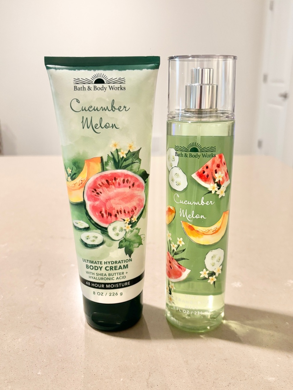 Bath & Body Works Cucumber Melon 2 Piece Body Care Gift Set